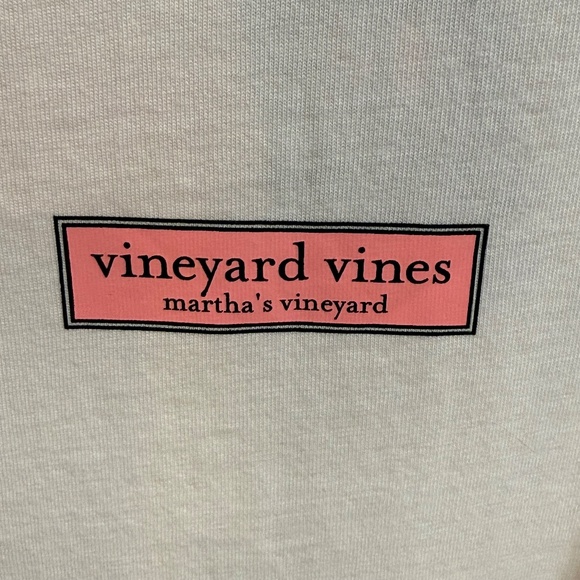 Vineyard Vines Cream Men’s Short Sleeve Tee with Pink Logo NWT to - Picture 14 of 15